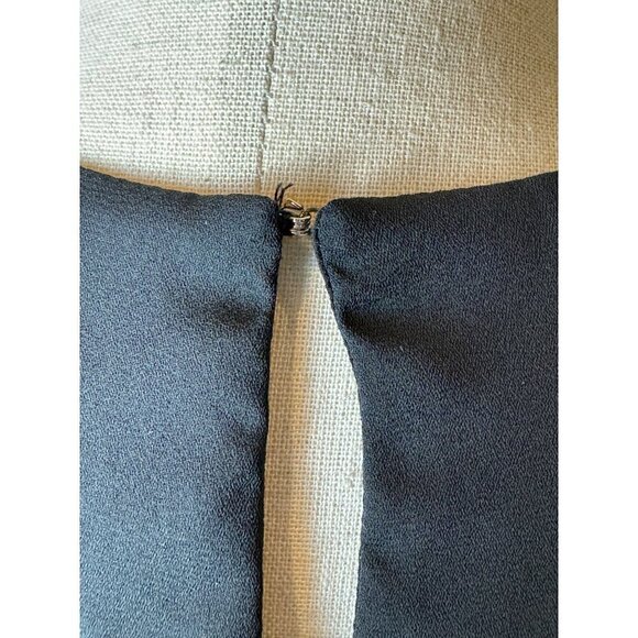 Ramy Brook Shirt Womens Extra Small Black Crepe Crew Neck Slit Sleeves Addy Top - Picture 6 of 11